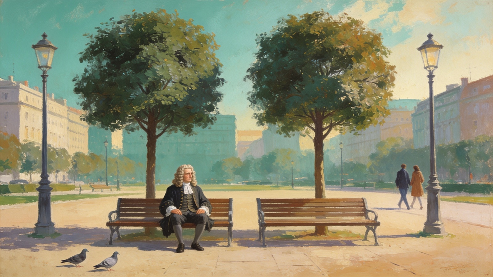 Gottfried Wilhelm Leibniz, AI-generated illustration