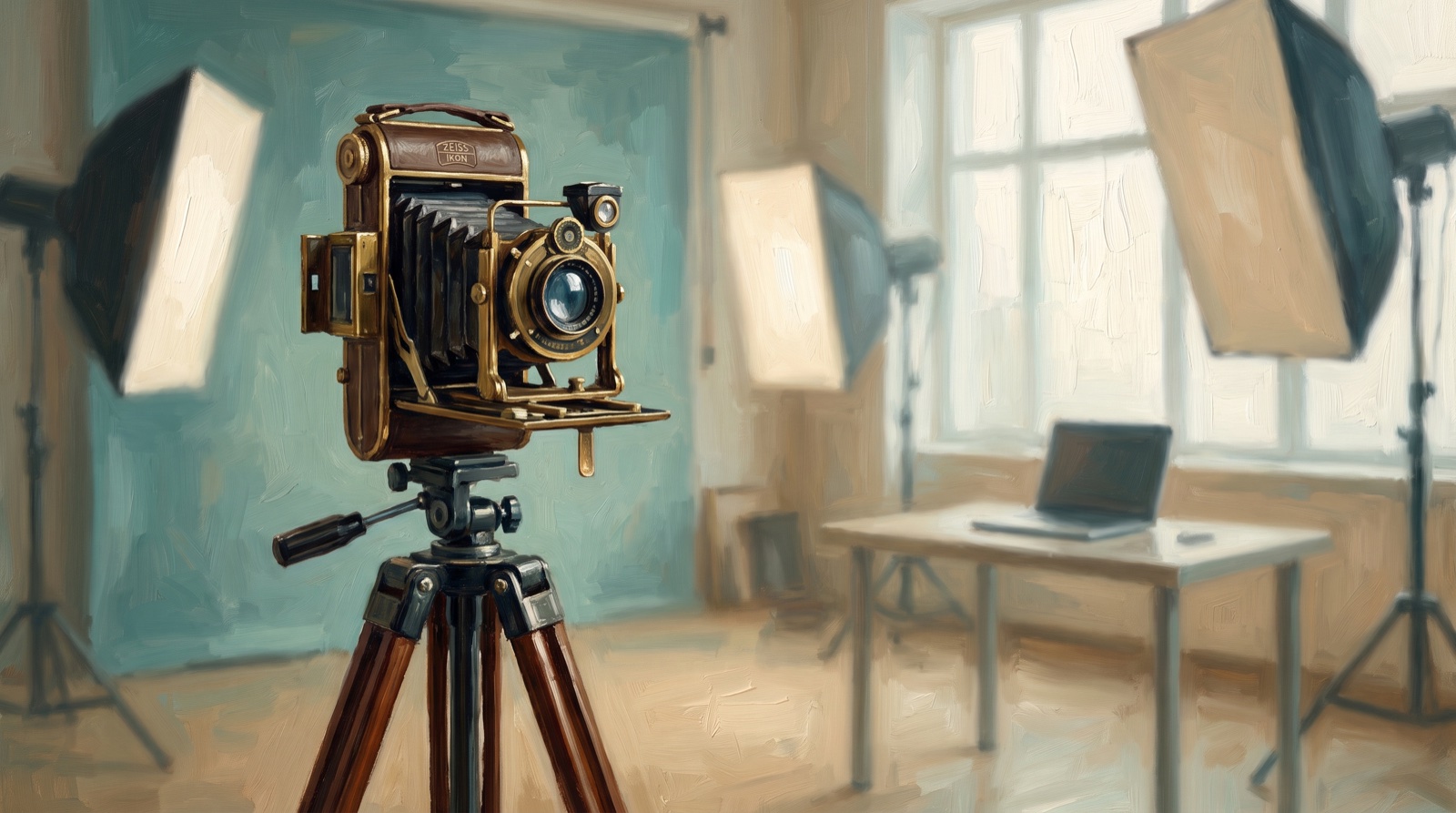 Zeiss Ikon camera, AI-generated illustration